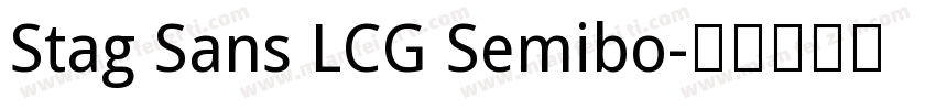 Stag Sans LCG Semibo字体转换